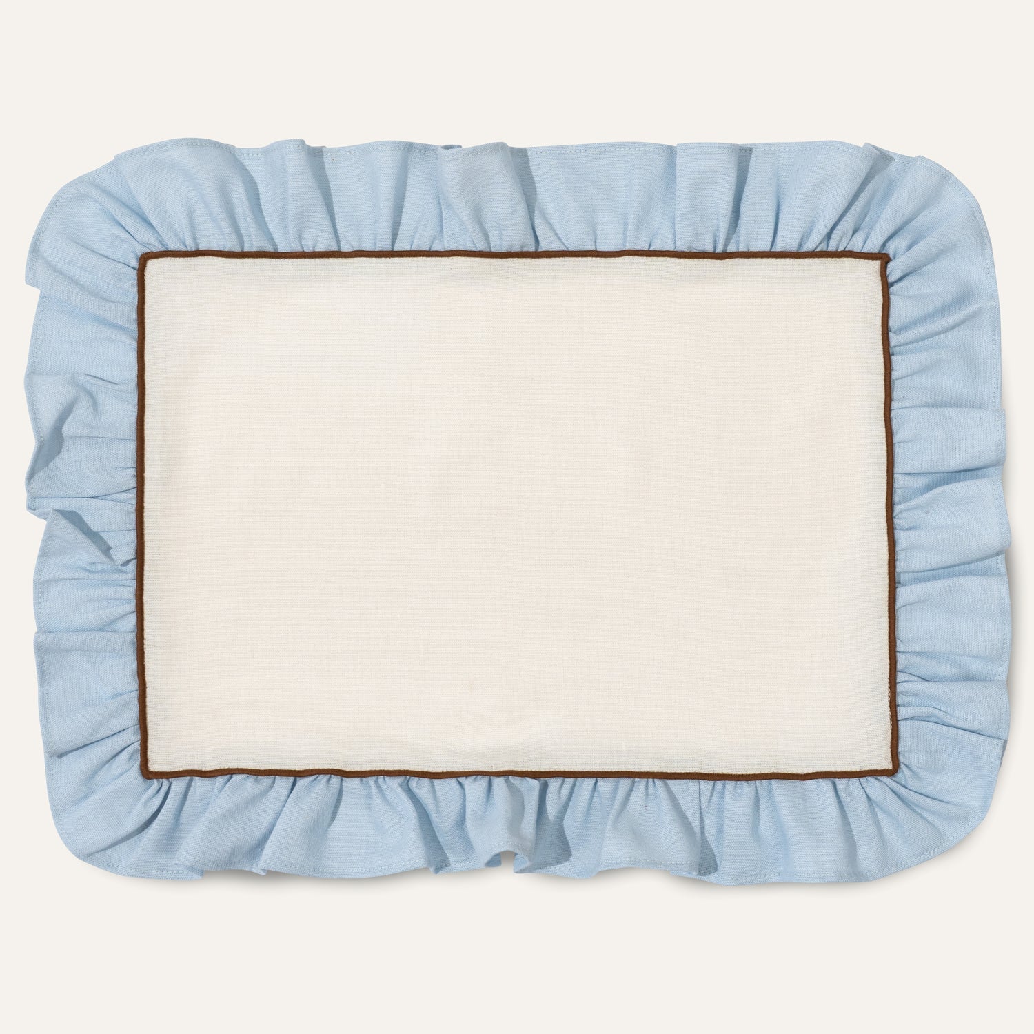 Placemats Set (2), Ruffle, Blue