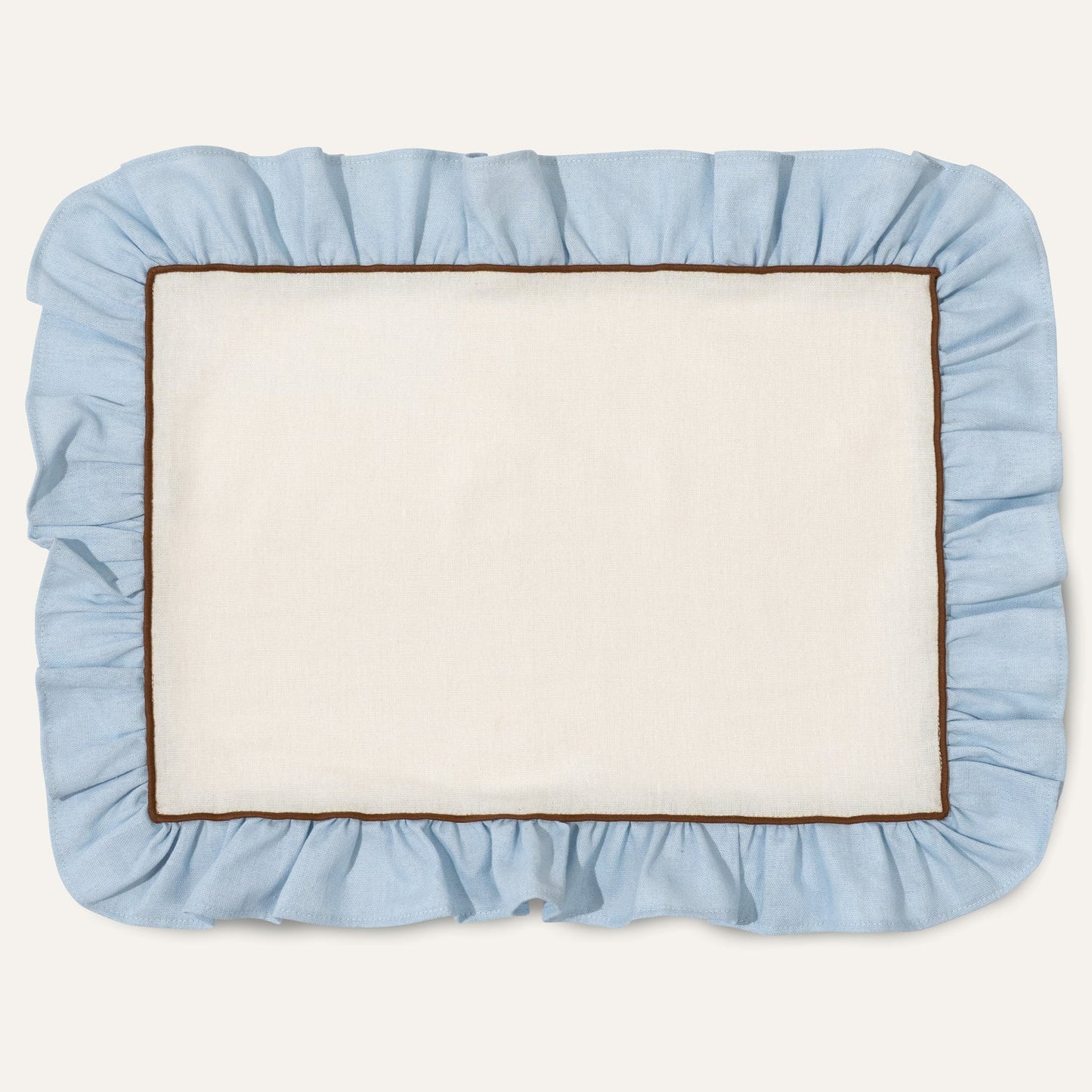 Placemats Set (2), Ruffle, Blue