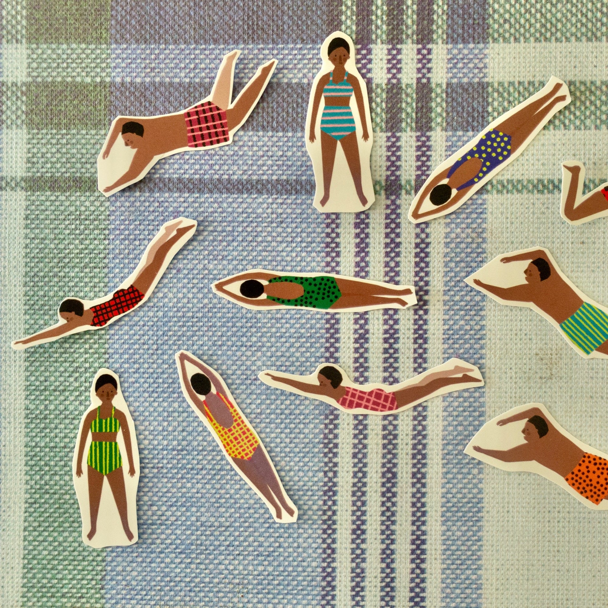 Swimmers Set - Mix DIY Plate Sticker Decoration