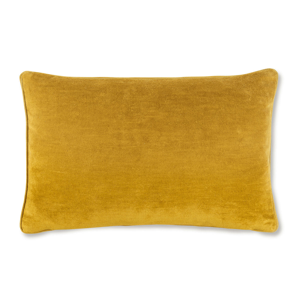 Shashka Print Cushion in Ochre with Venetian Velvet in Ochre