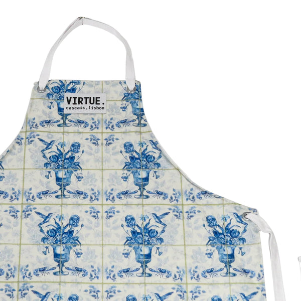 Floral Tile Cotton Apron