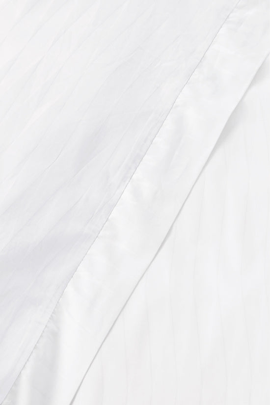Jacquard Organic Cotton Duvet Cover - Pure White