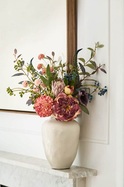 Everything - Faux Flower Arrangement - Reds & Greens