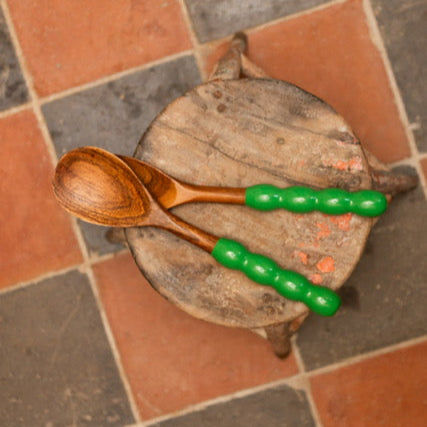 Bobbin Salad Servers | Apple Green