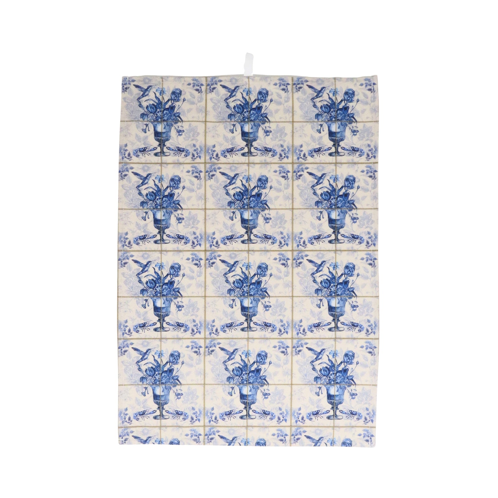 Floral Tile Tea Towel