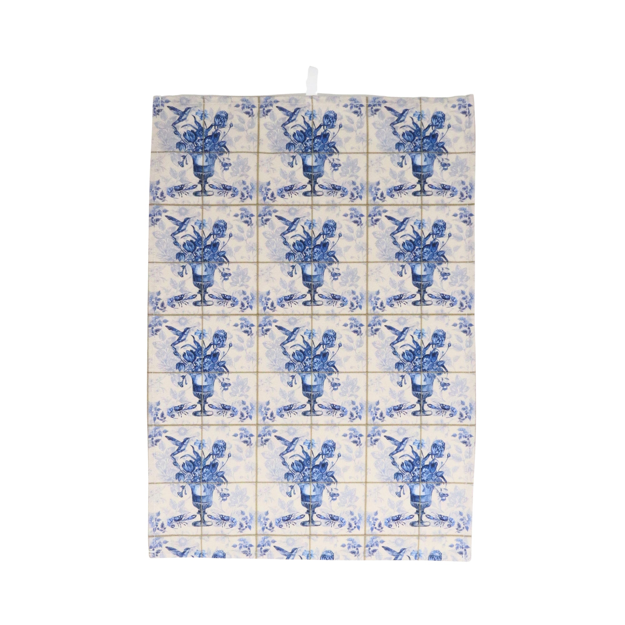 Floral Tile Tea Towel