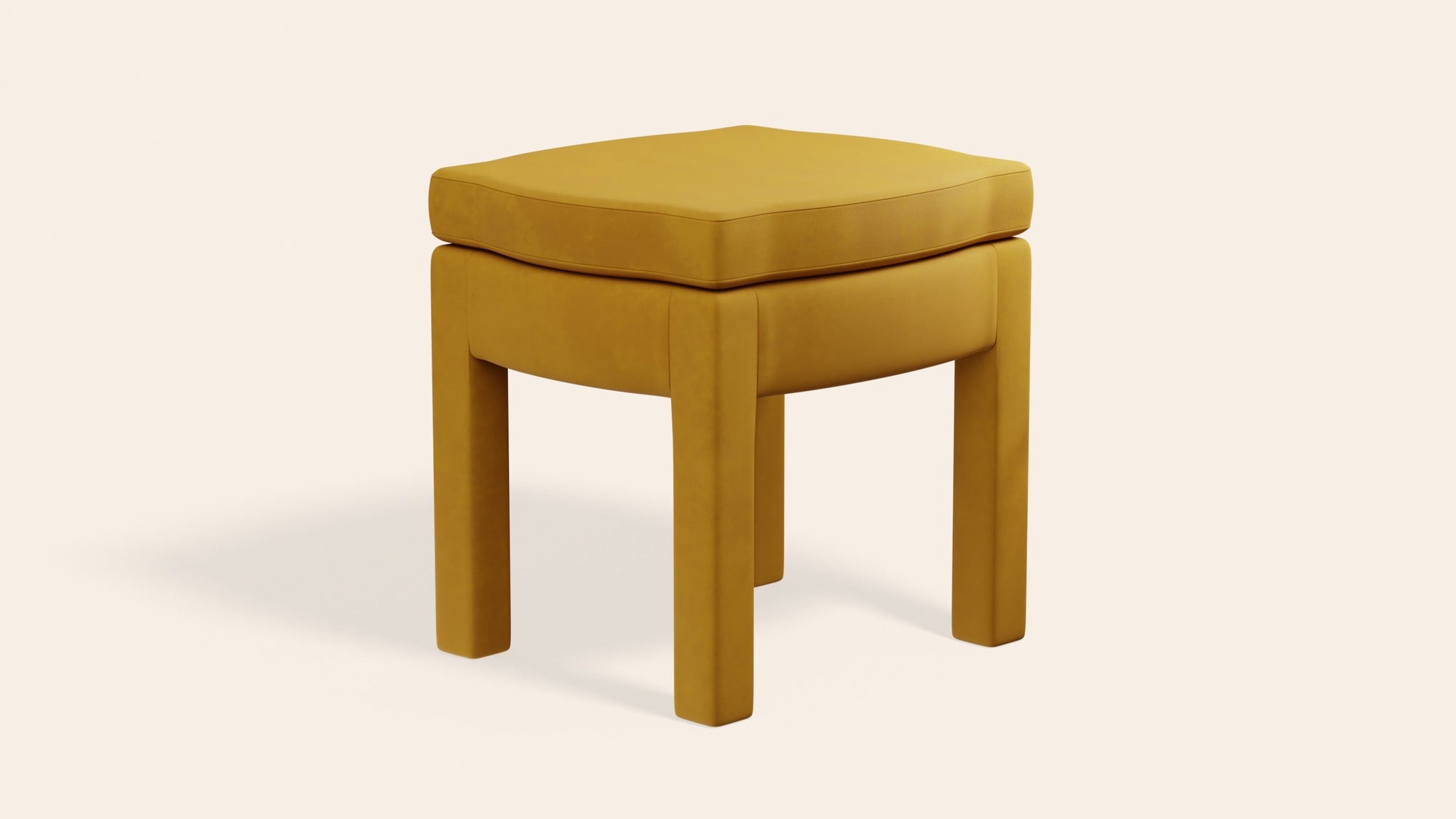 Piero Footstool, Turmeric Velvet