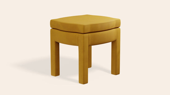 Piero Footstool, Turmeric Velvet