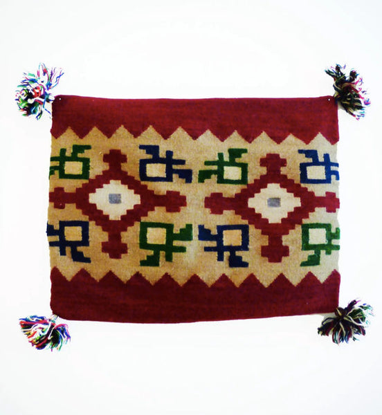 Vintage, Hand-Loomed, Decorative Wool Pillow Covers Set of Three