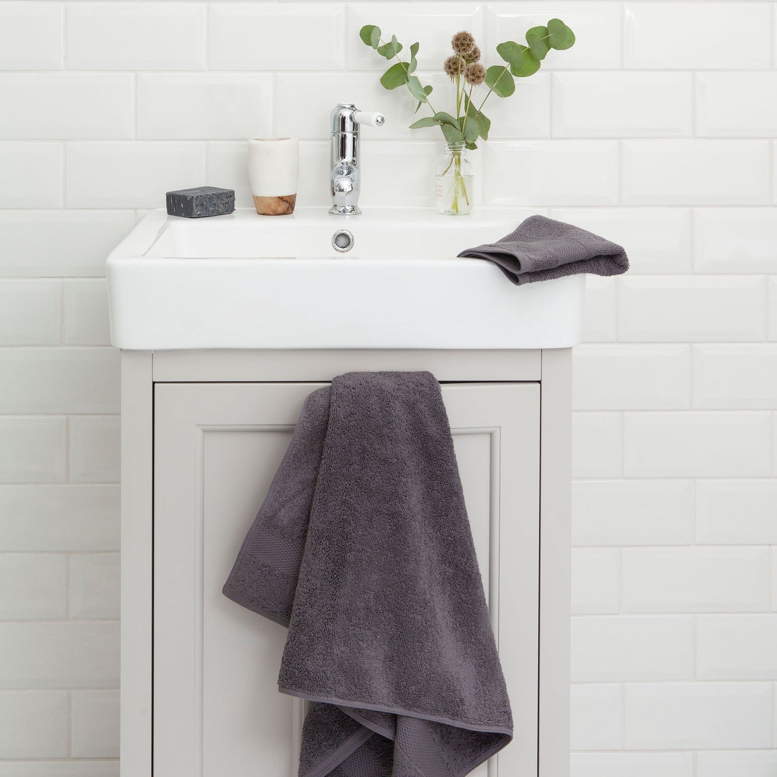 Luxury Organic Cotton Slate Towels