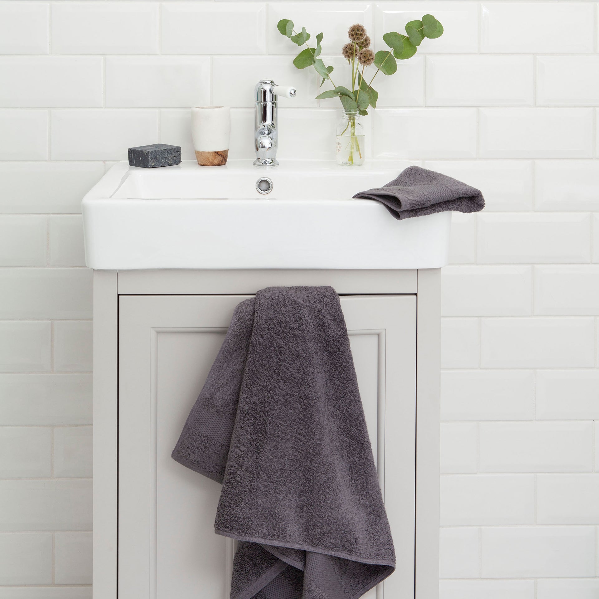 Luxury Organic Cotton Slate Towels