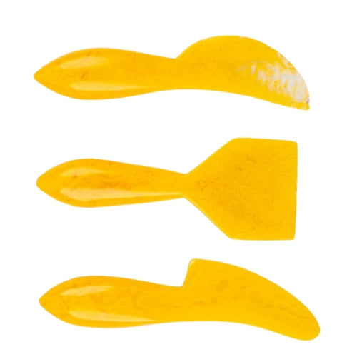 Resin Cheese Knife, Yellow (Set of 3) - 6 Inches