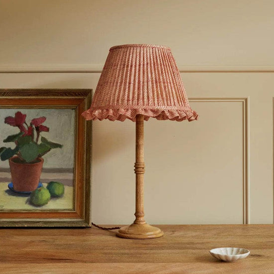 Limited Edition Red Silk Embroidered Lampshade