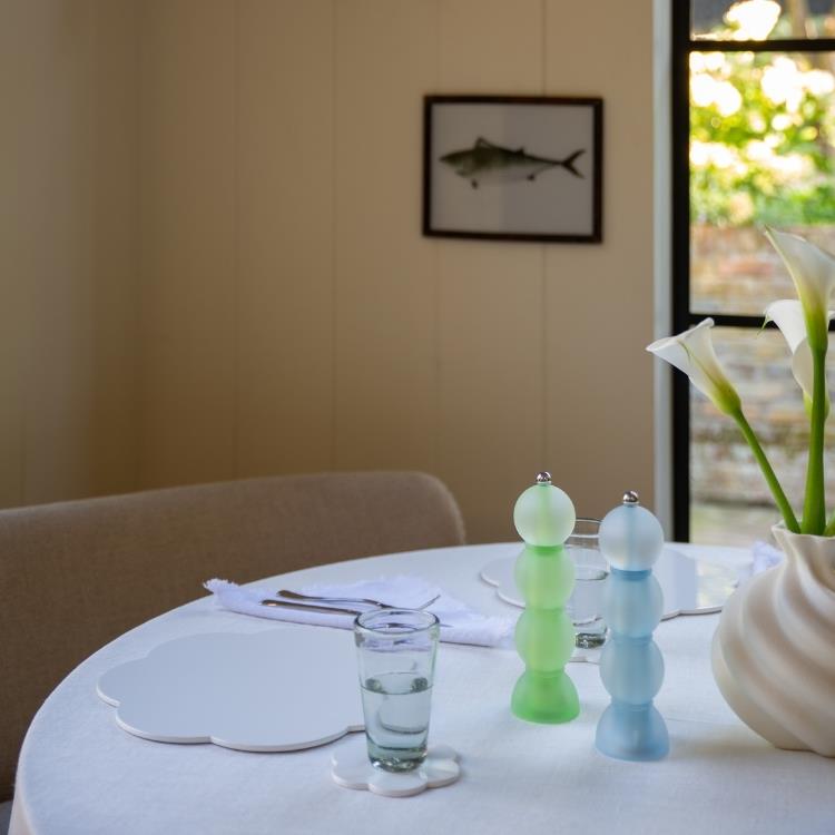 Green Frosty Bobbin Salt or Pepper Mill