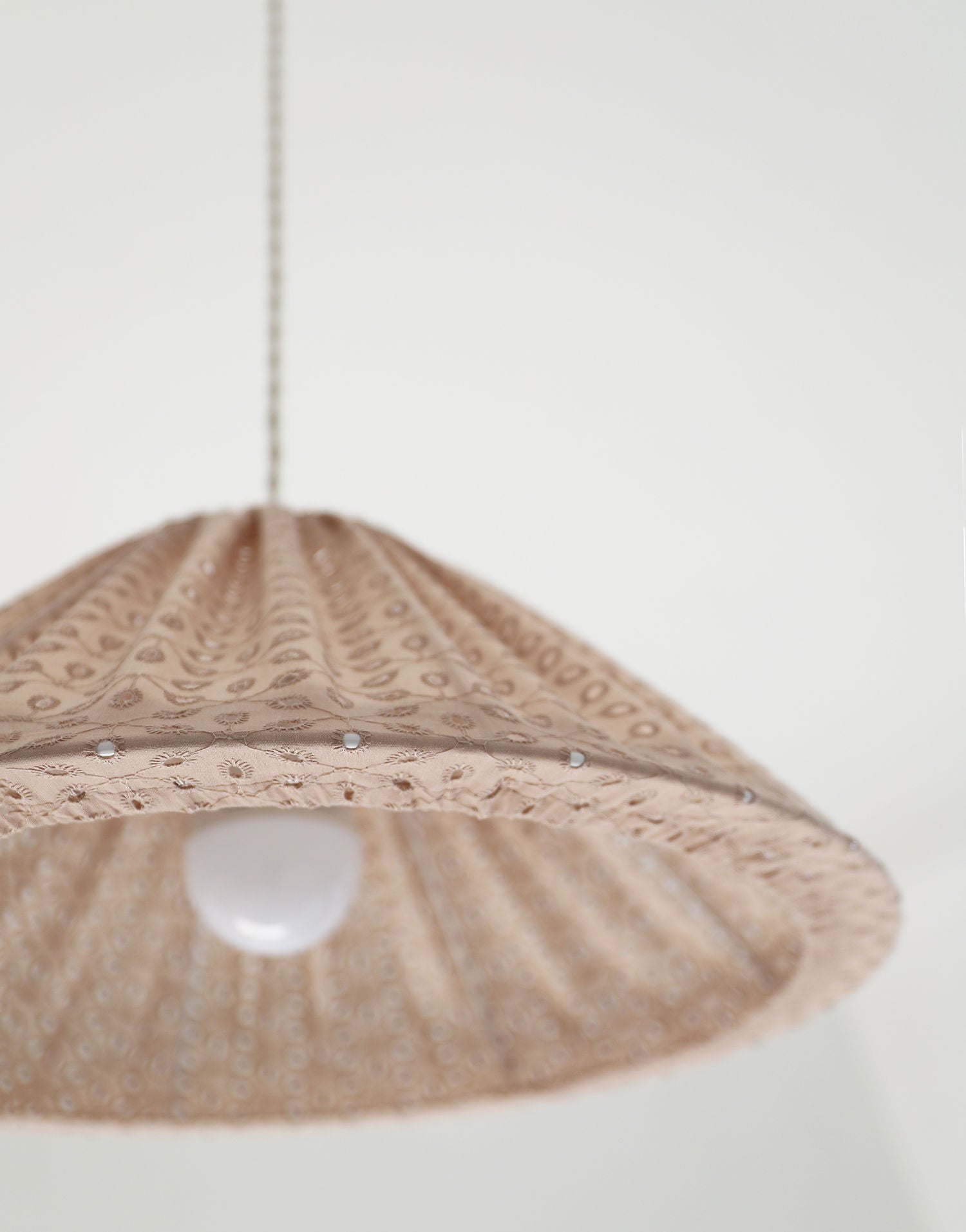 Conical Pendant Light Openwork Malala “Broderie Anglaise”