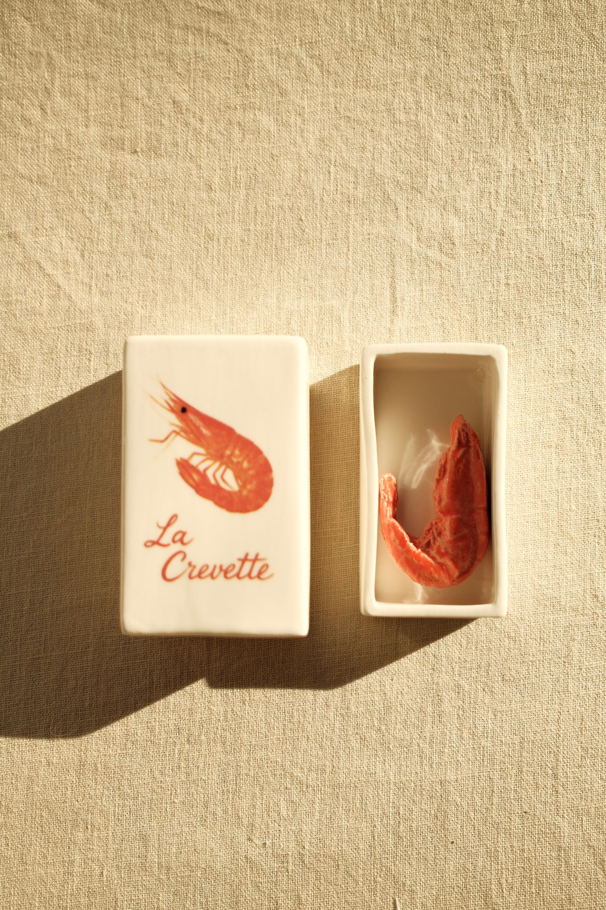 ‘La Crevette’ Ceramic Matchbox