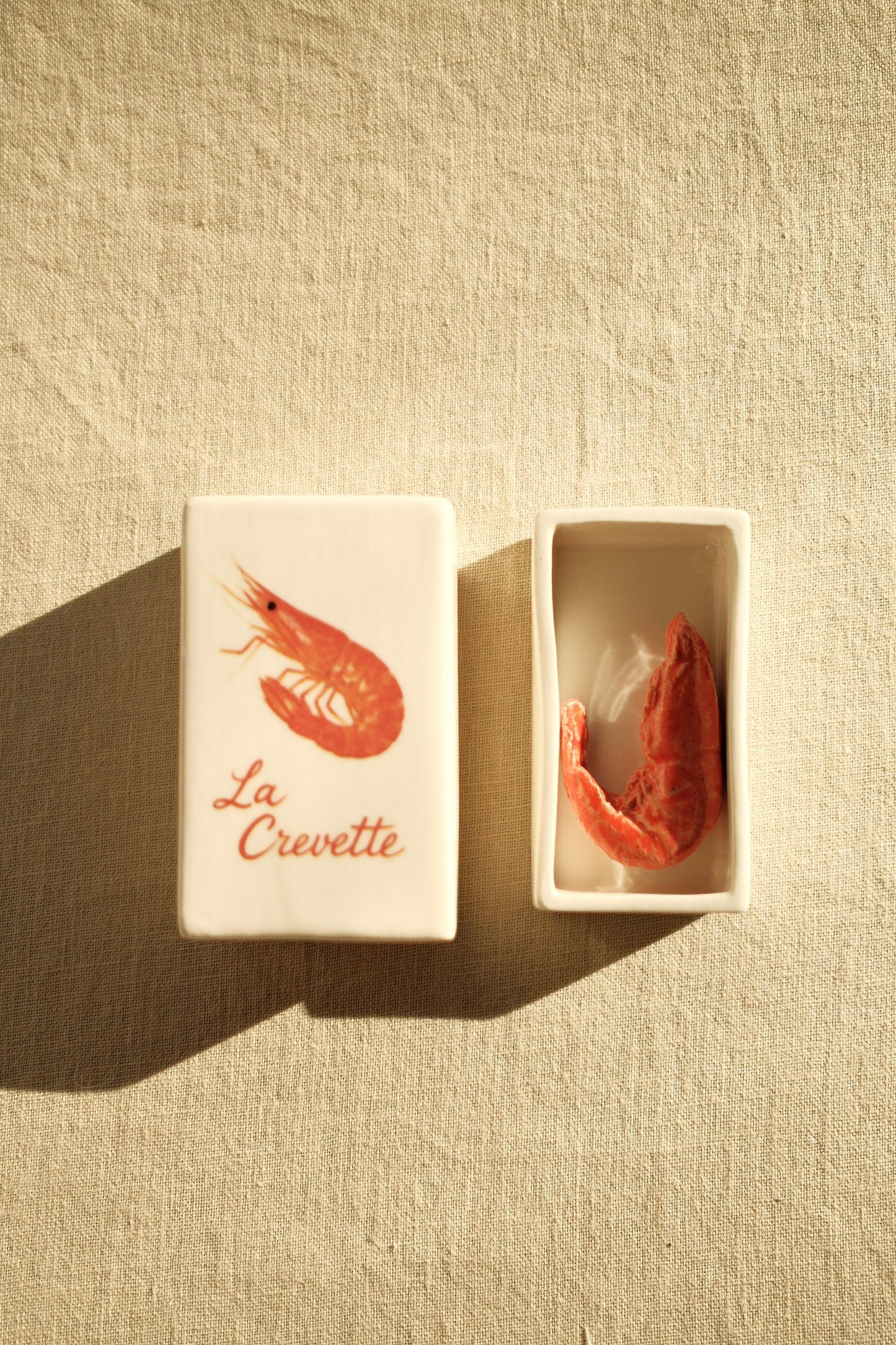 ‘La Crevette’ Ceramic Matchbox