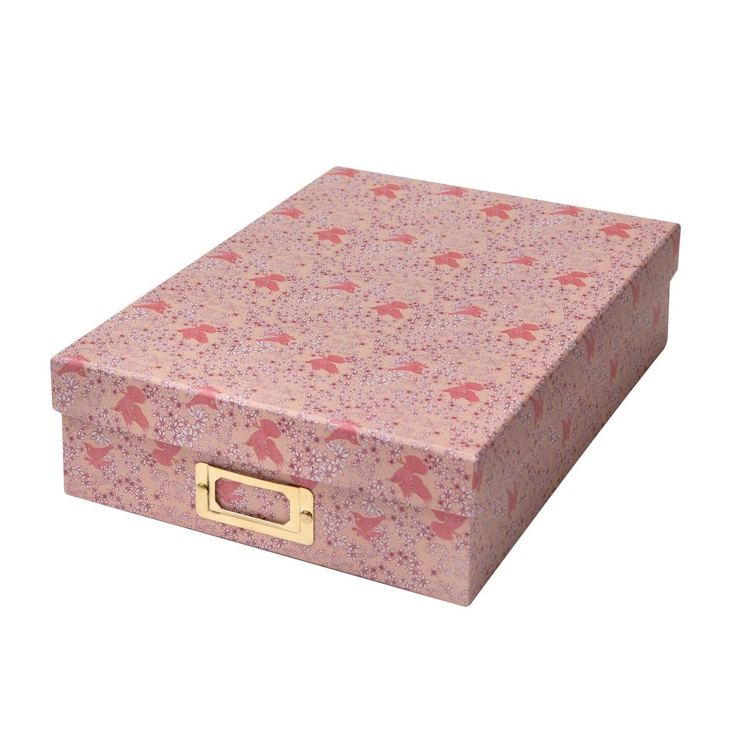 Corali Sand Pink Lidded Portfolio Box