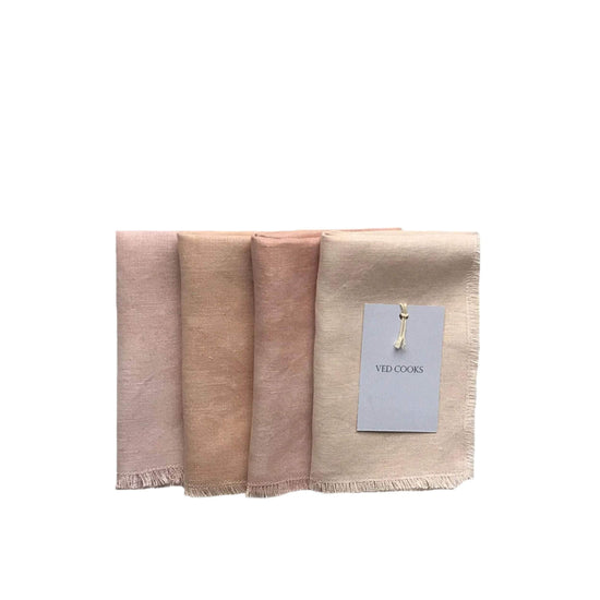 Naturally Dyed Assorted Pink Placemats - Set of Four
