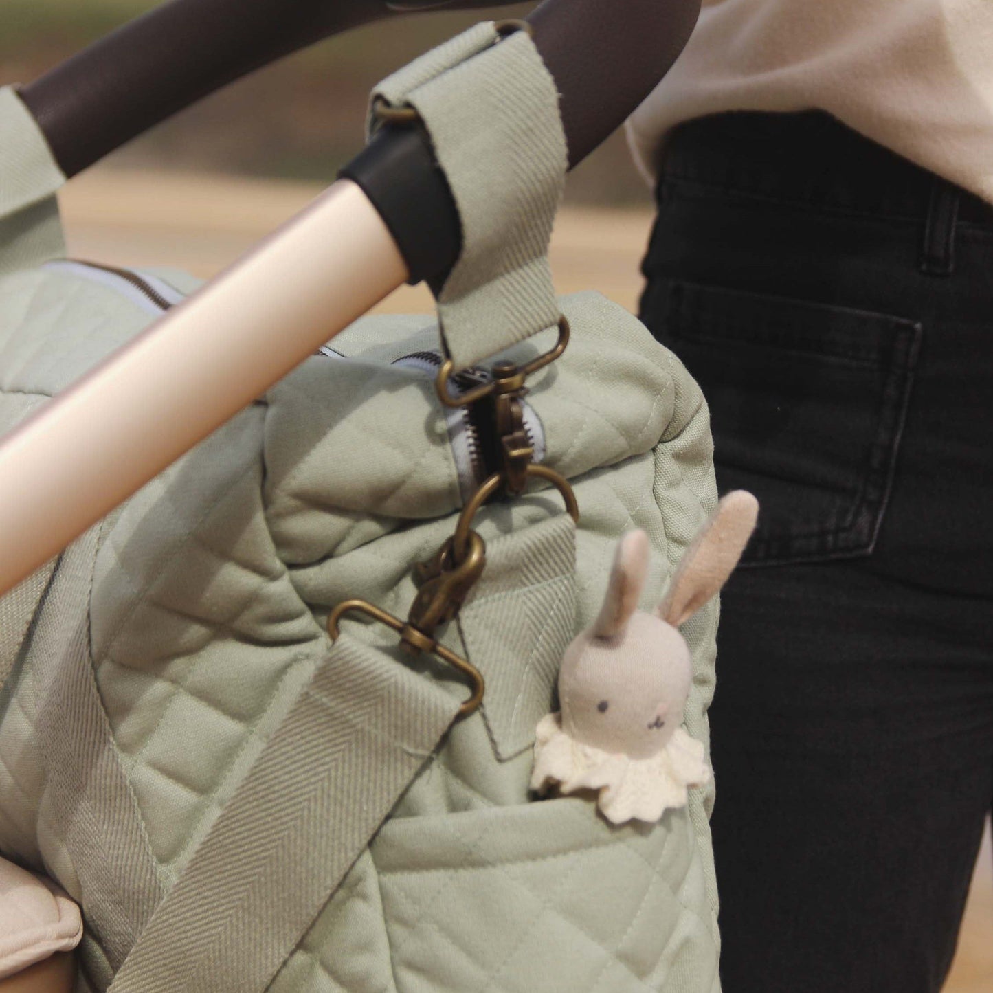 Baby Changing Bag - Sage (With Pram Clips)
