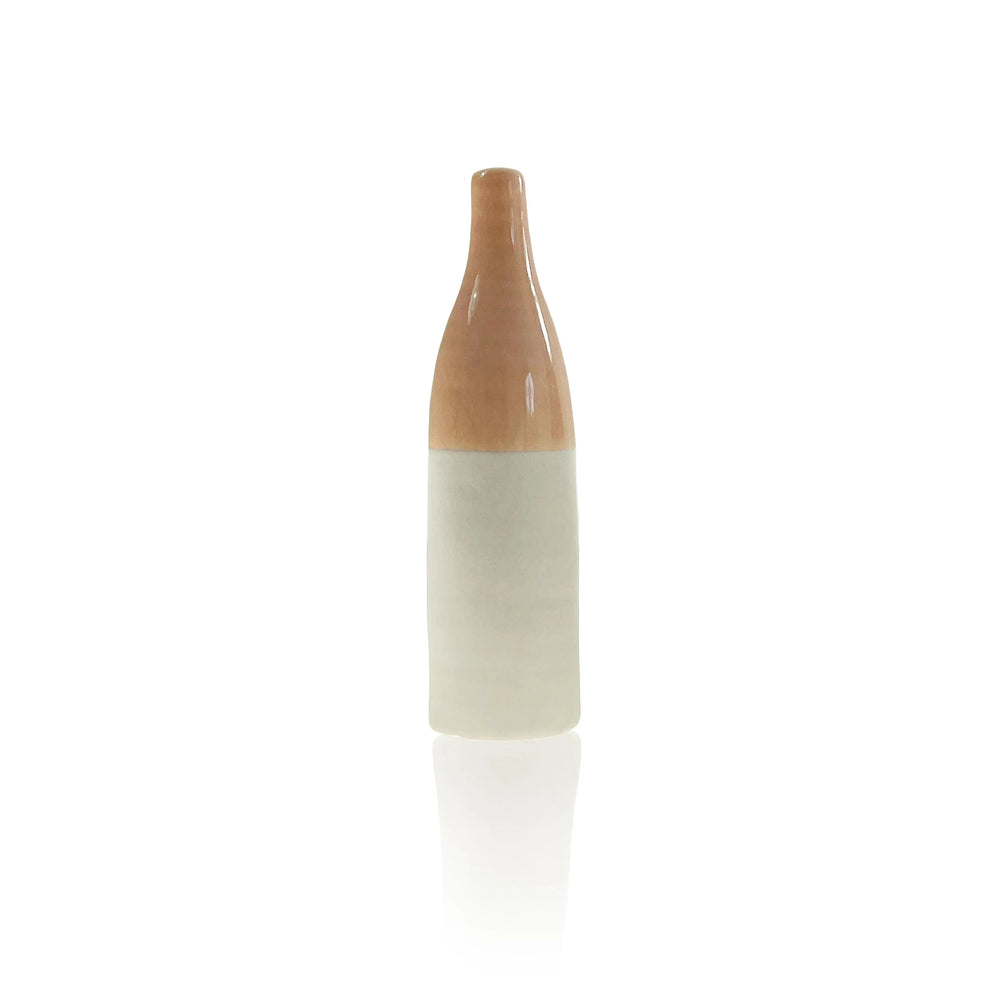 Ceramic Bottle Bud Vase - Pink
