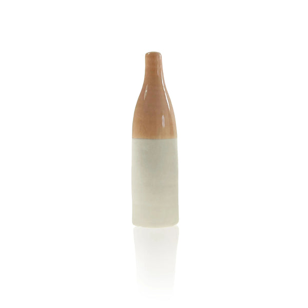 Ceramic Bottle Bud Vase - Pink