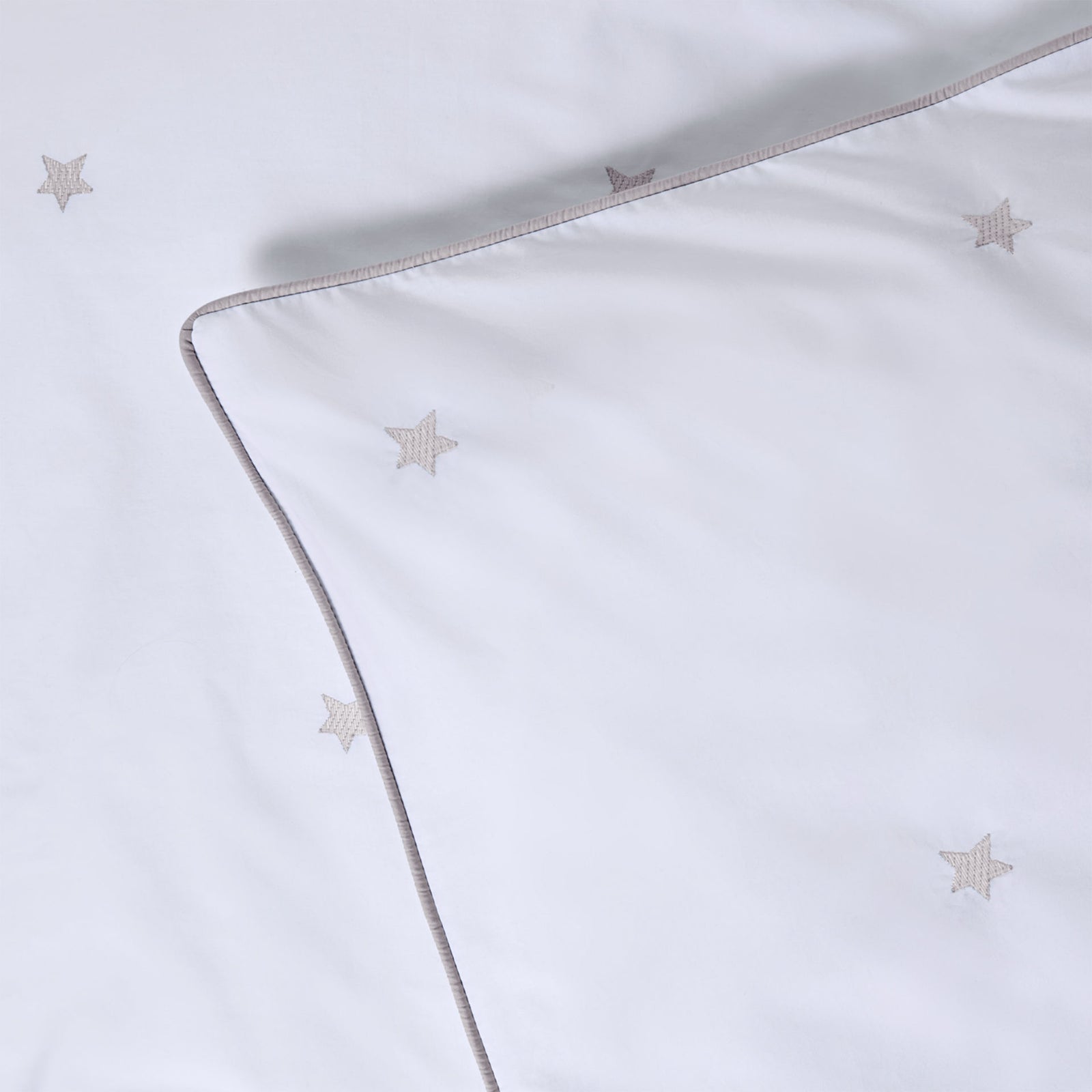 Luxury Organic Cotton Pebble Grey Amongst The Stars Bedding Set