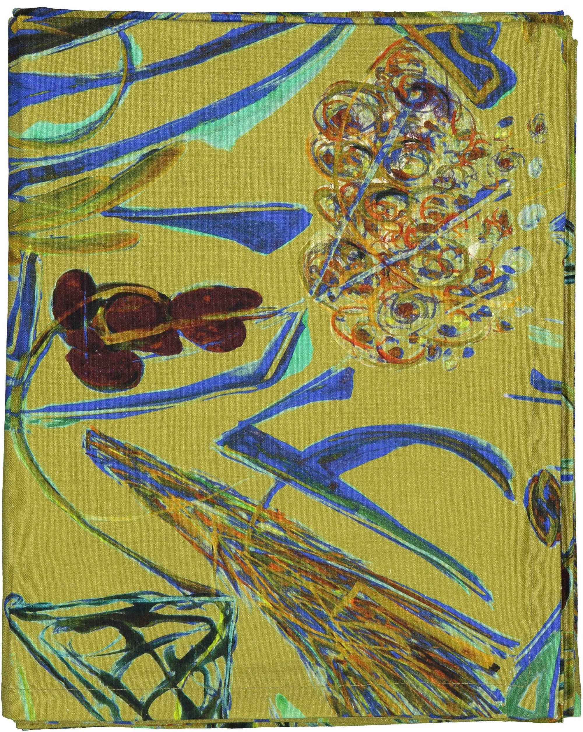 Panarea Rectangular Printed Linen Tablecloth