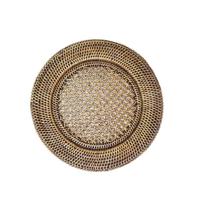 Round Rattan Charger - Brown