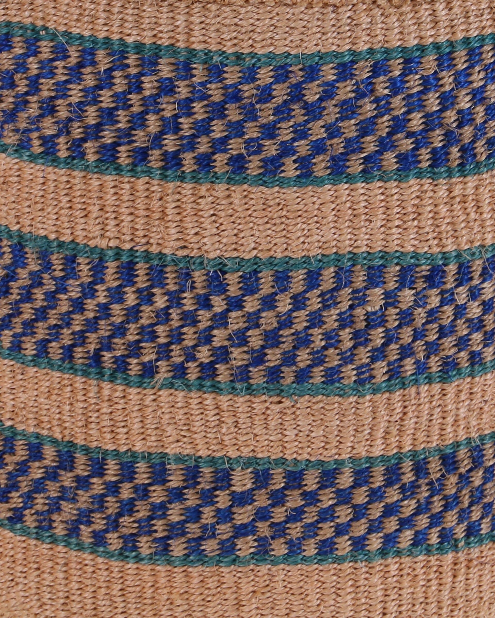 MOTO: Large Blue and Teal Sisal Basket