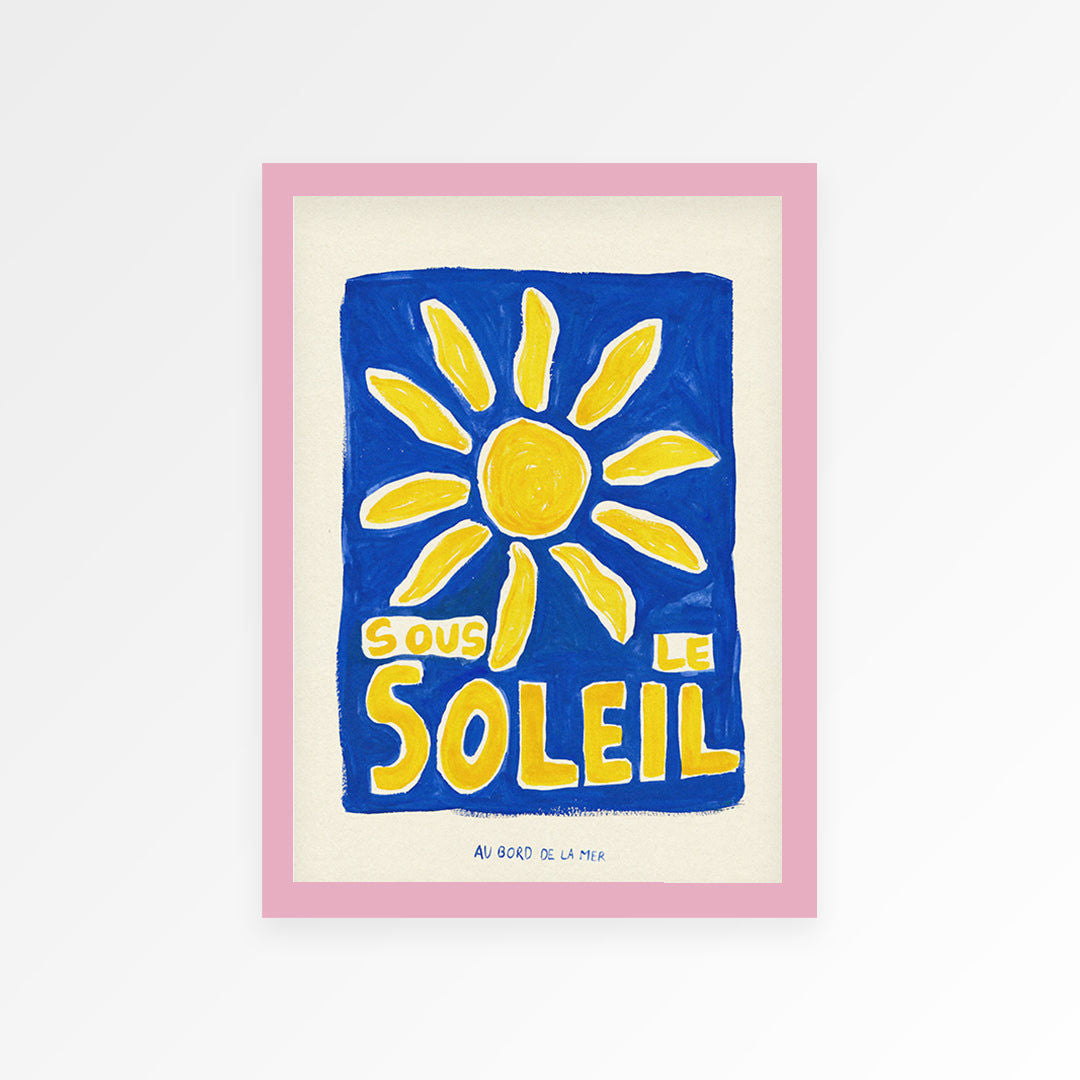 Sous Le Soleil Hand Painted Print