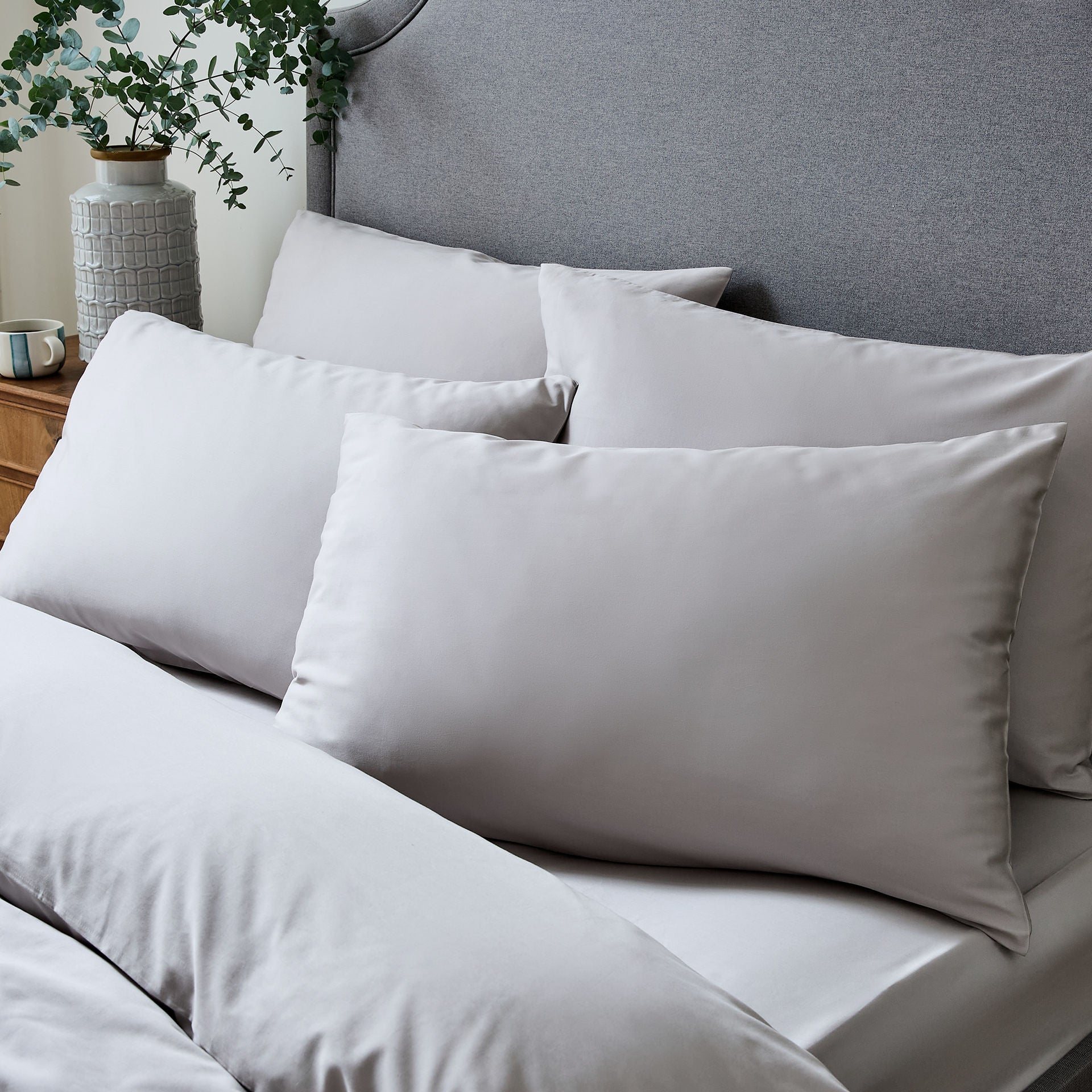 Luxury Organic Cotton Dove Grey Perfect Fitted Sheet