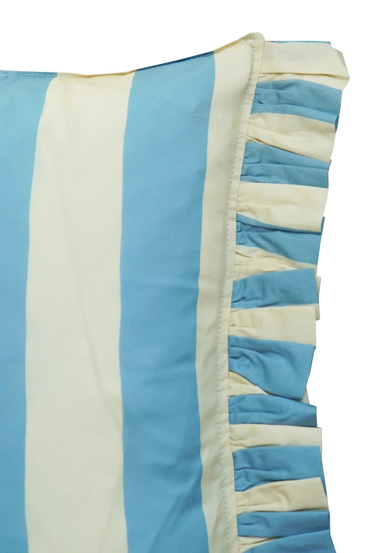 Ruffle Cushion made with Liberty Fabric VACATION STRIPE