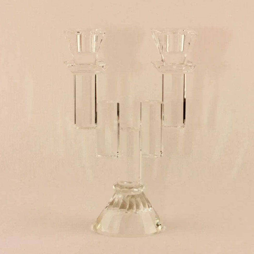 Faceted Crystal Candelabra