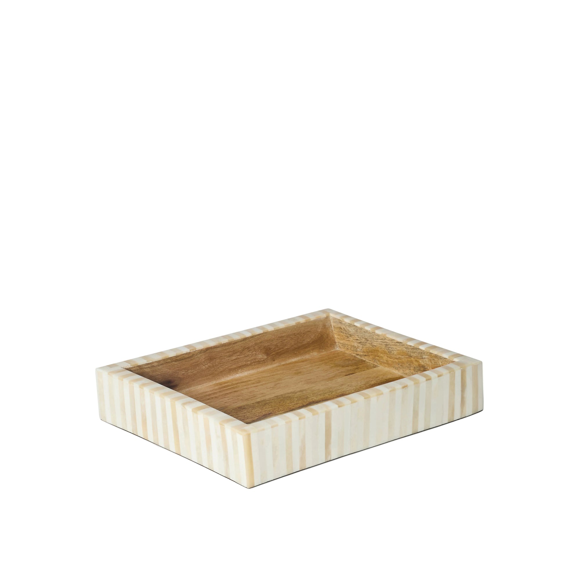 Rectangular Inlay Tray | Small | Beige | Striped