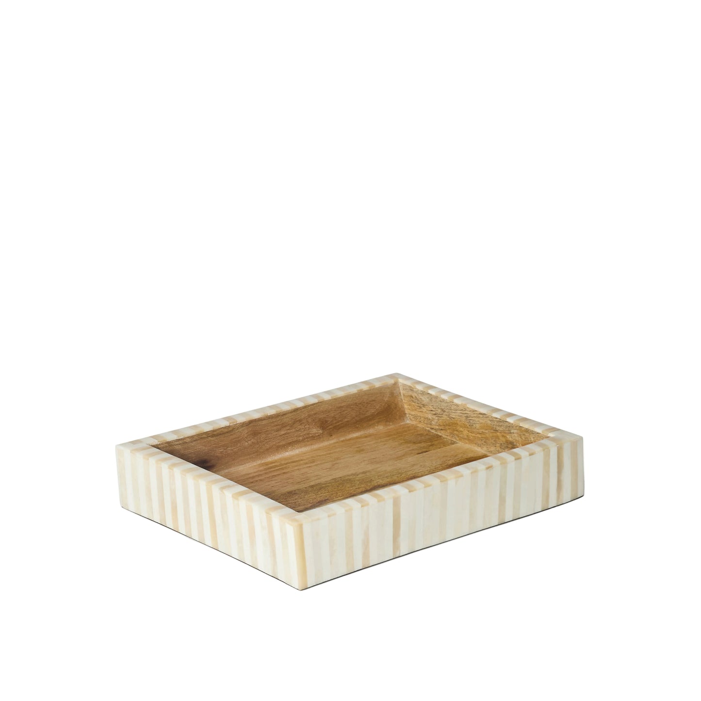 Rectangular Inlay Tray | Small | Beige | Striped