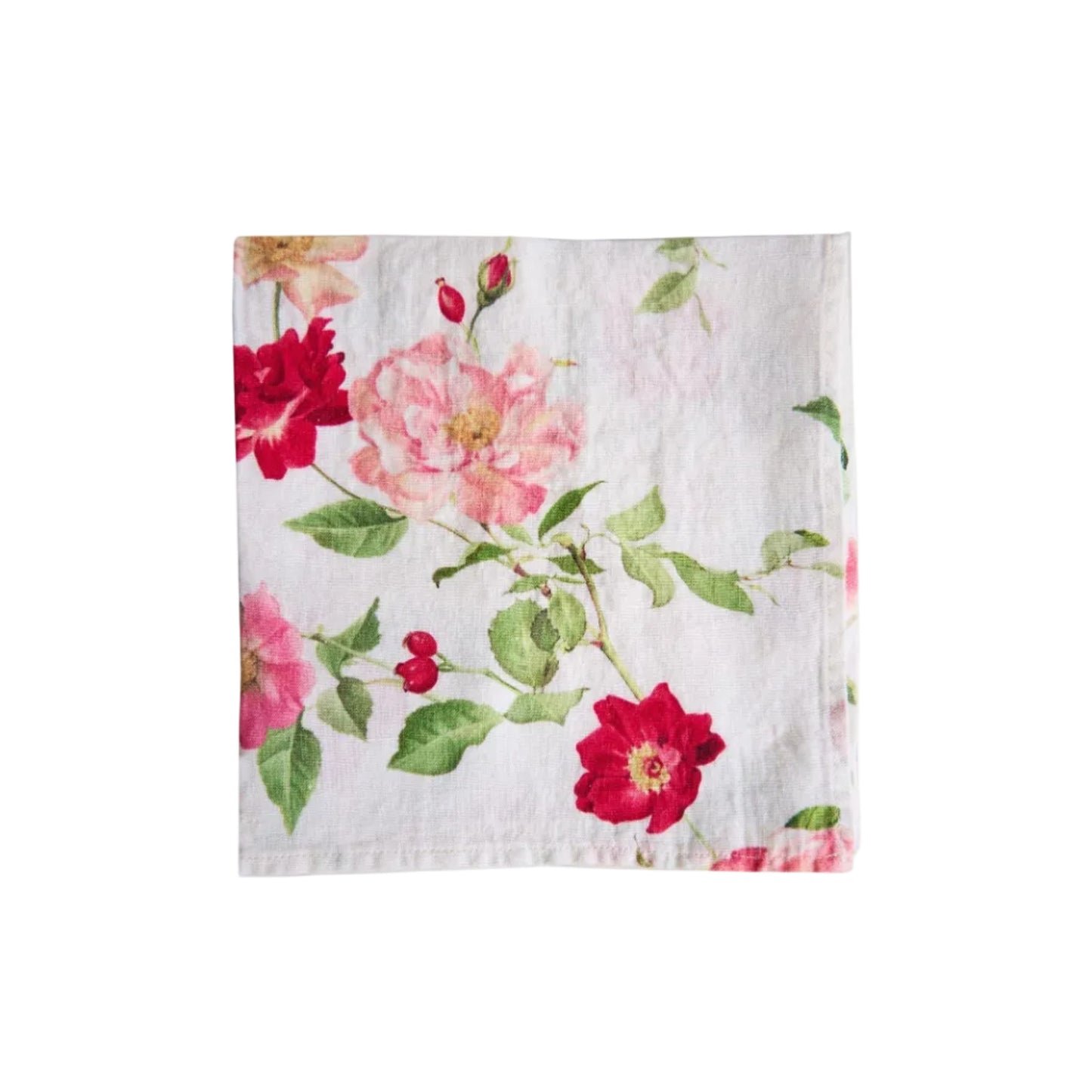 Rambling Rose Linen Napkin