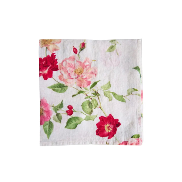 Rambling Rose Linen Napkin