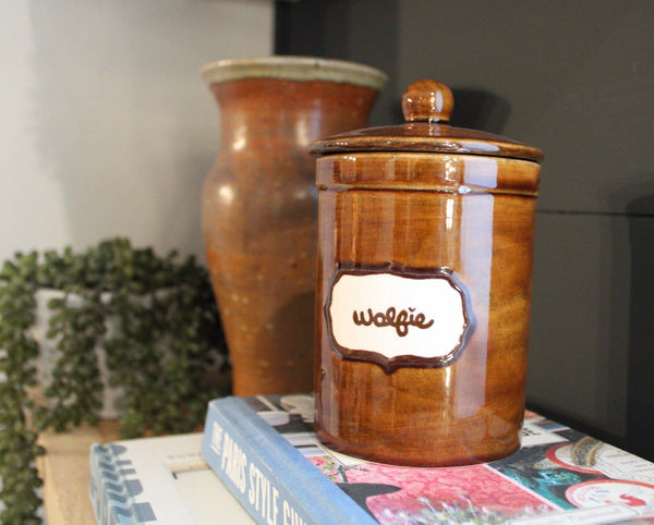 Hand-painted Custom Dog Treat Canisters