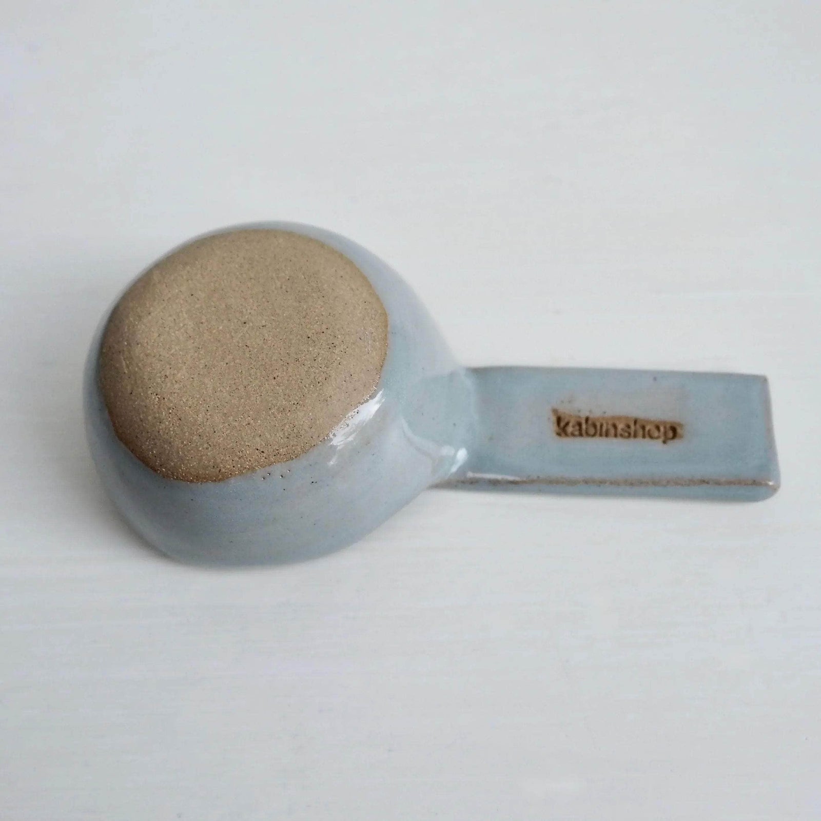 Handmade Powder Blue Pottery Coffee Scoop