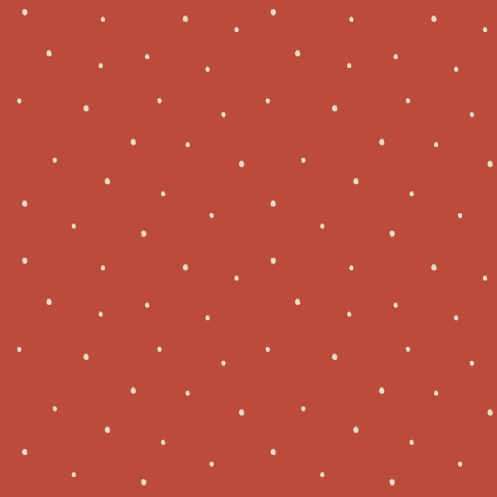 Dolce Daisies Wallpaper, Red Velvet, Sample
