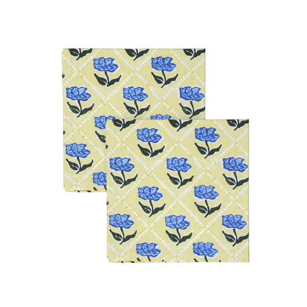 Noor Table Napkin Set of 2 - Butter Yellow
