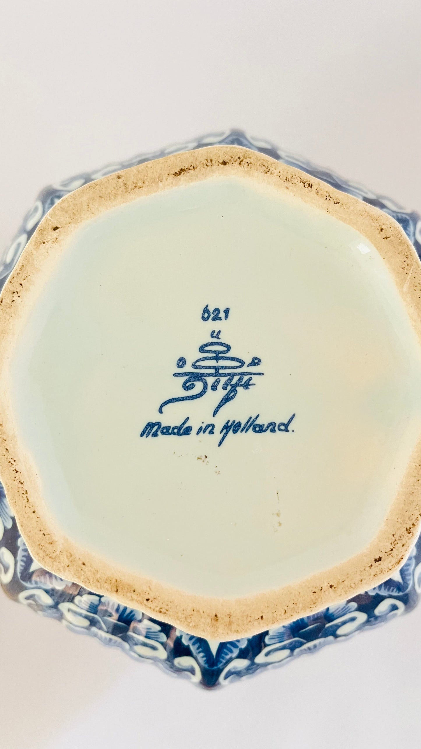 Antique Delft Lamp