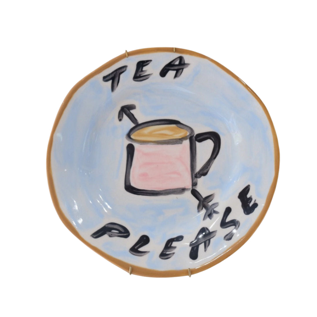 Tea Please Decorative Plate