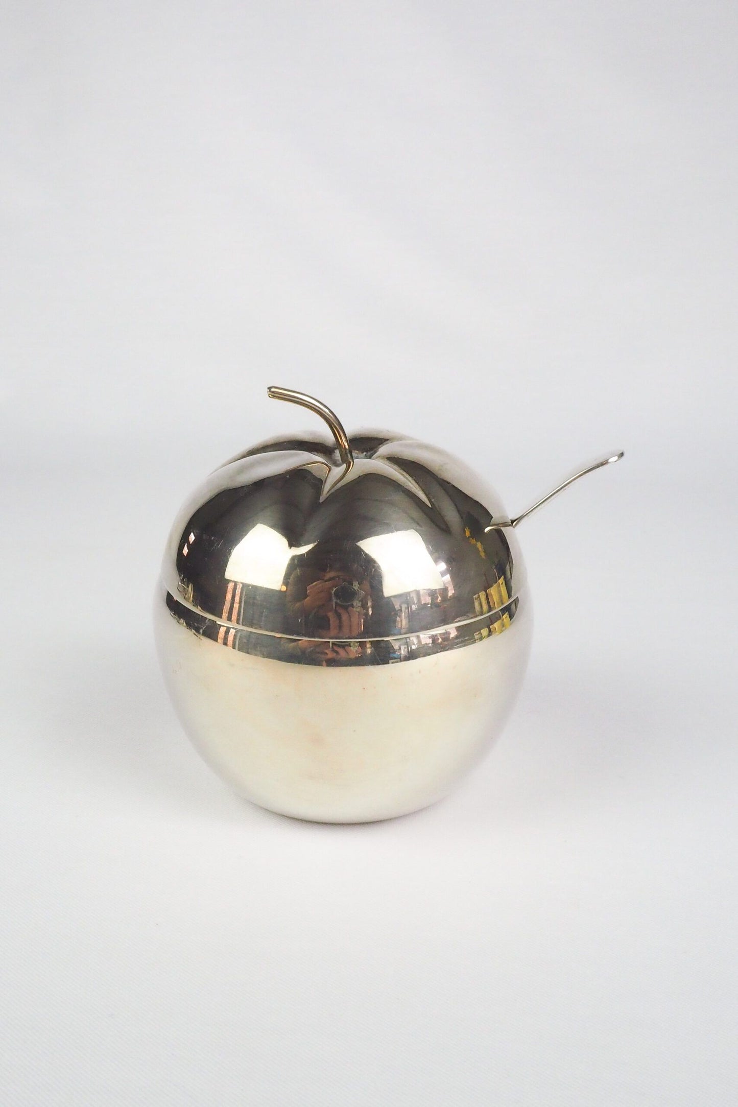 Vintage Silver Plate Apple Pot