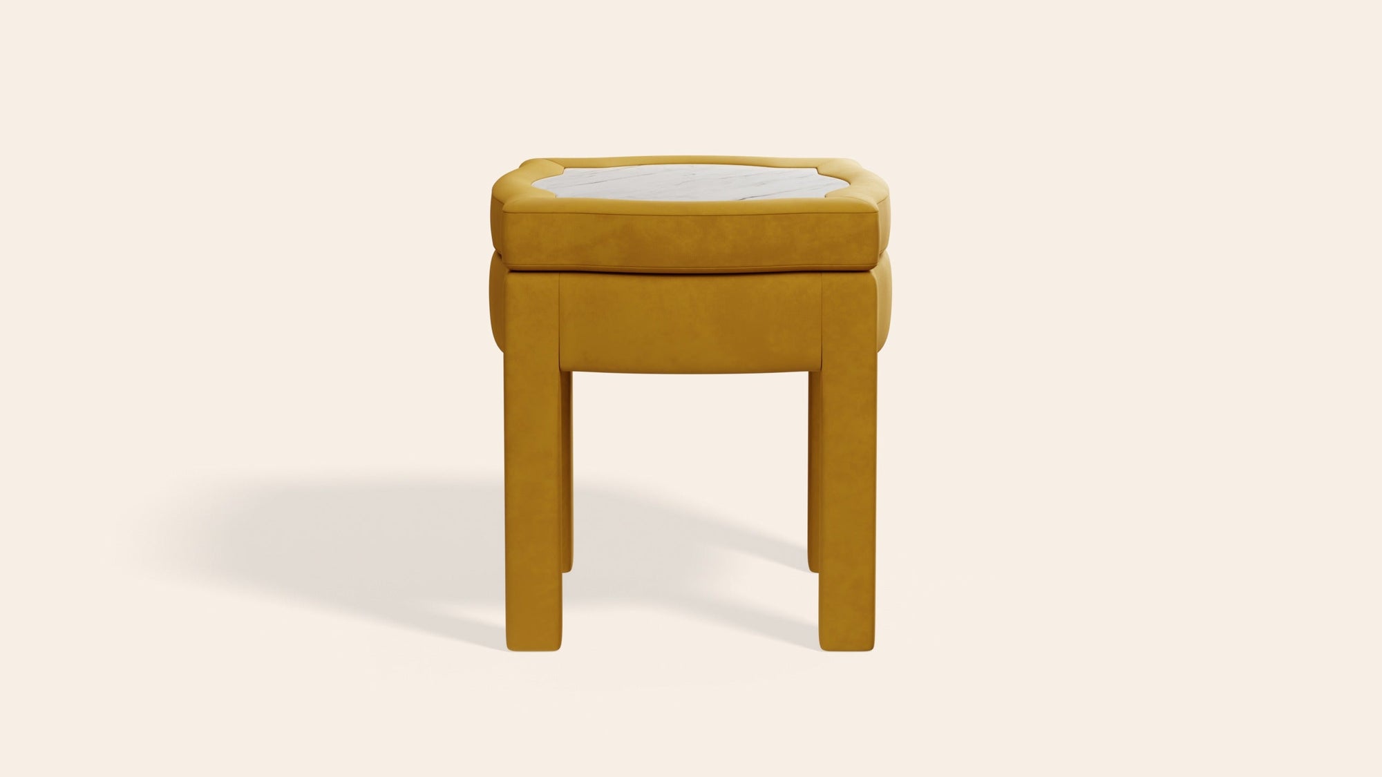 Piero Footstool, Turmeric Velvet