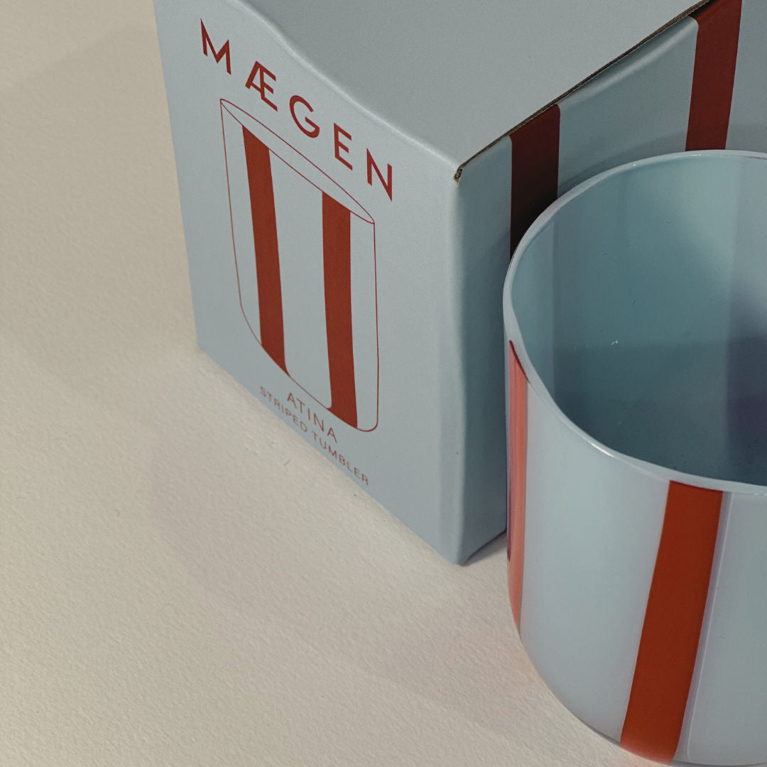 Atina Glassware | Blue & Red