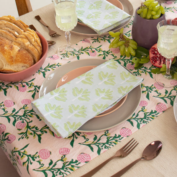 Zeenat Table Napkin Set of 2 - Powder Blue