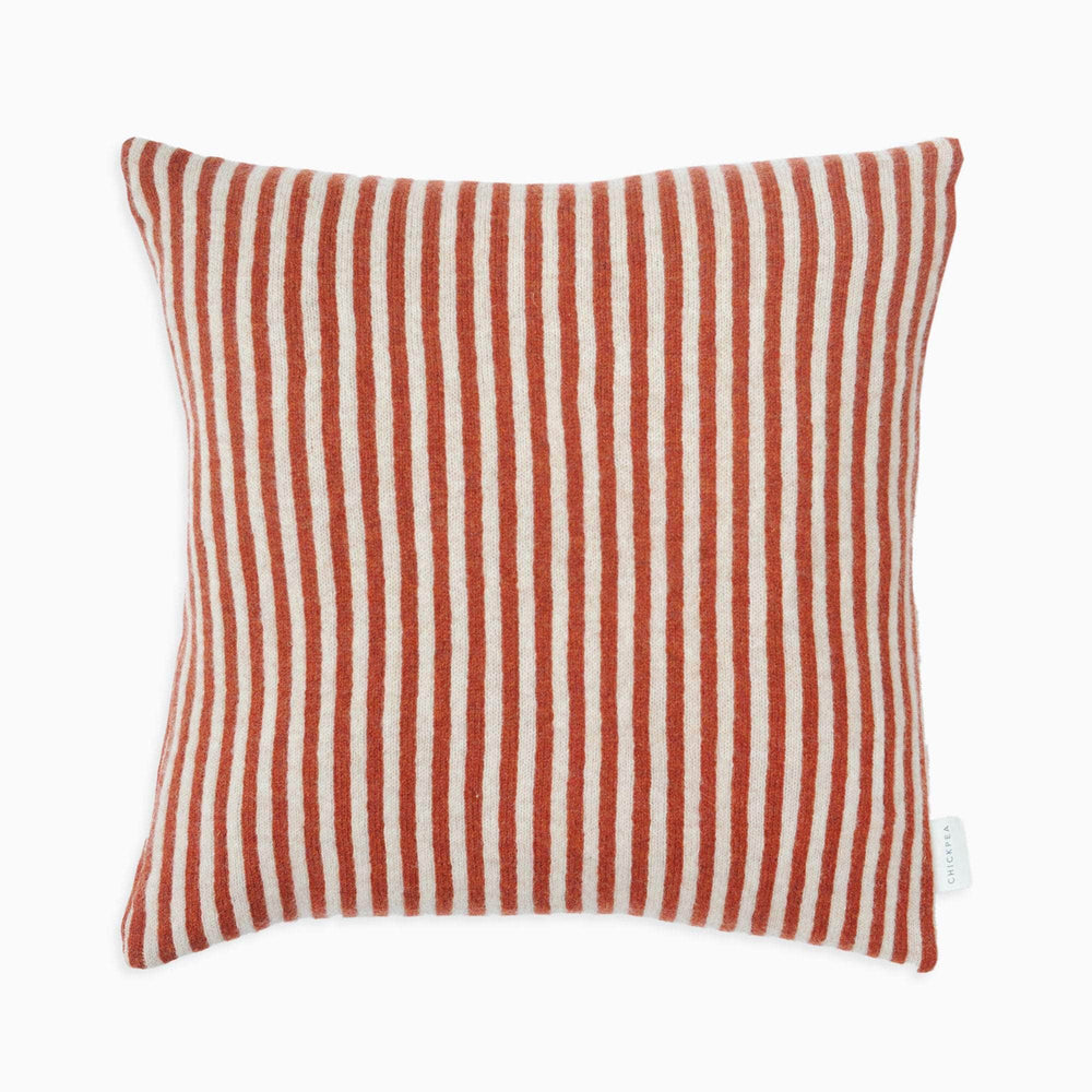 Rust Bold Stripe Cushion