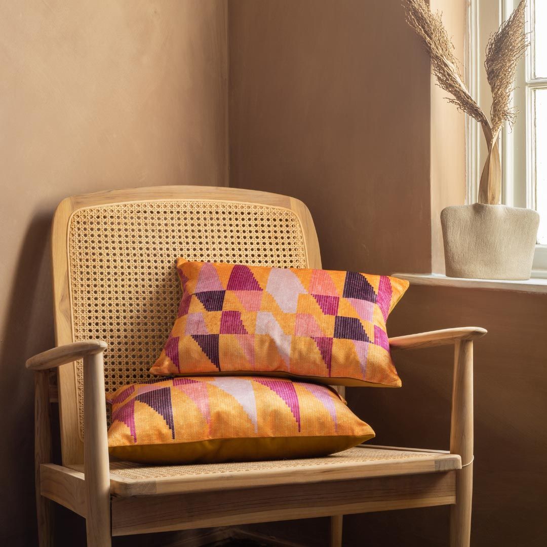 Uju Cushion - In Gold And In Blue